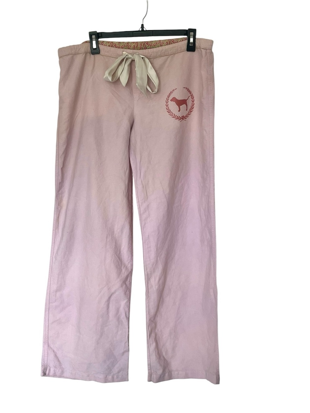 Victoria’s Secret Women’s Low Rise Pale Pink Pajama Pants PINK Sz M Cotton